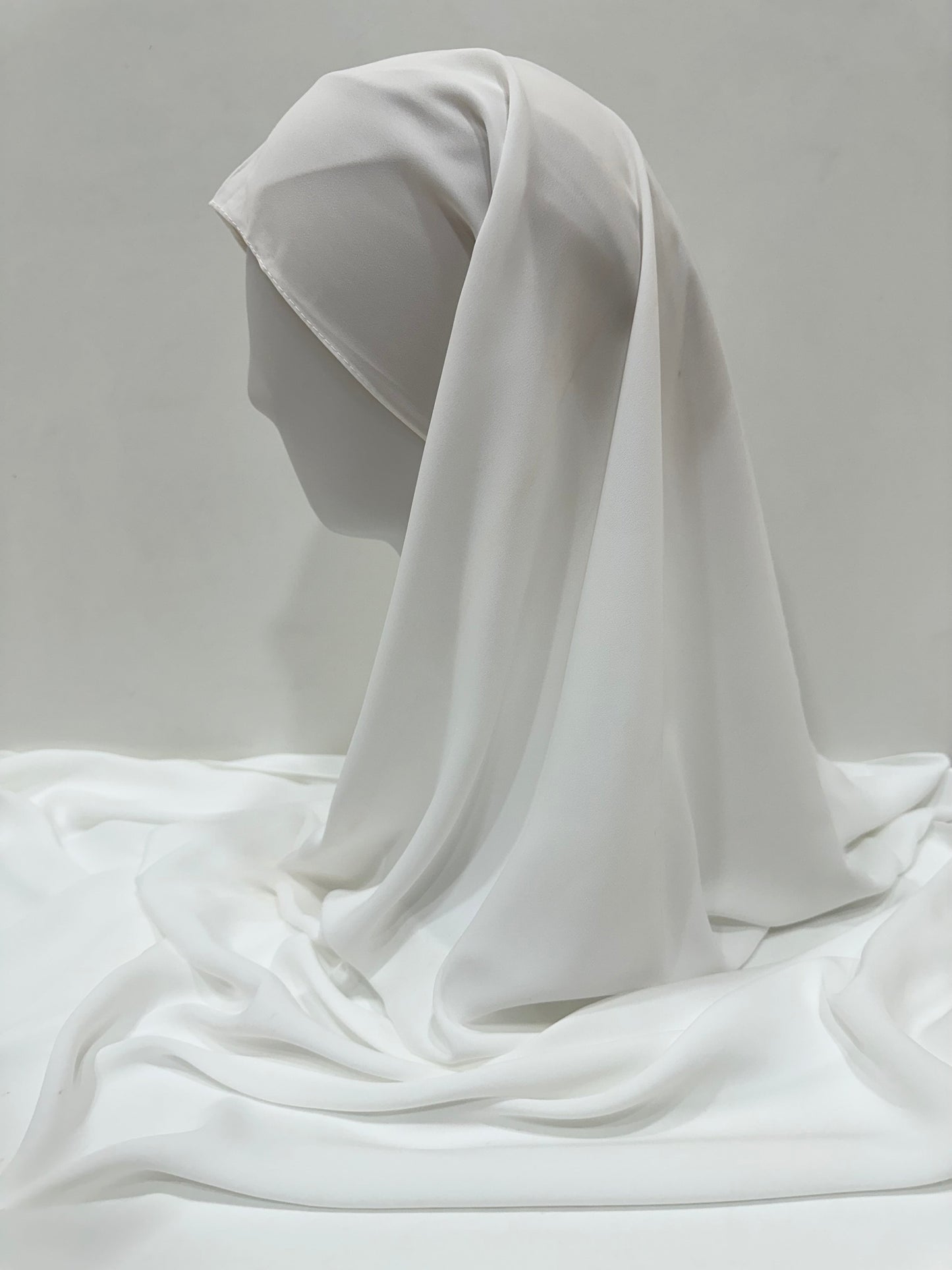 White Korean Chiffon Hijab
